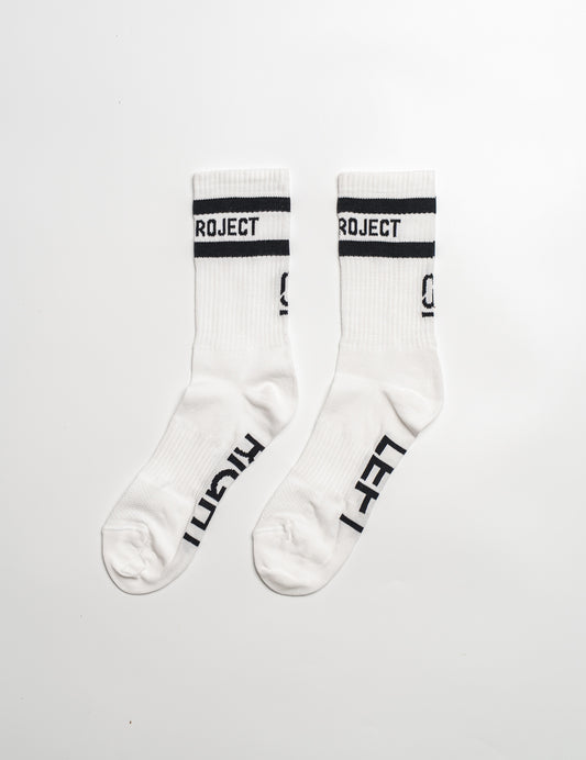 BAREFOOT RETRO SOCKS WHITE / BLACK