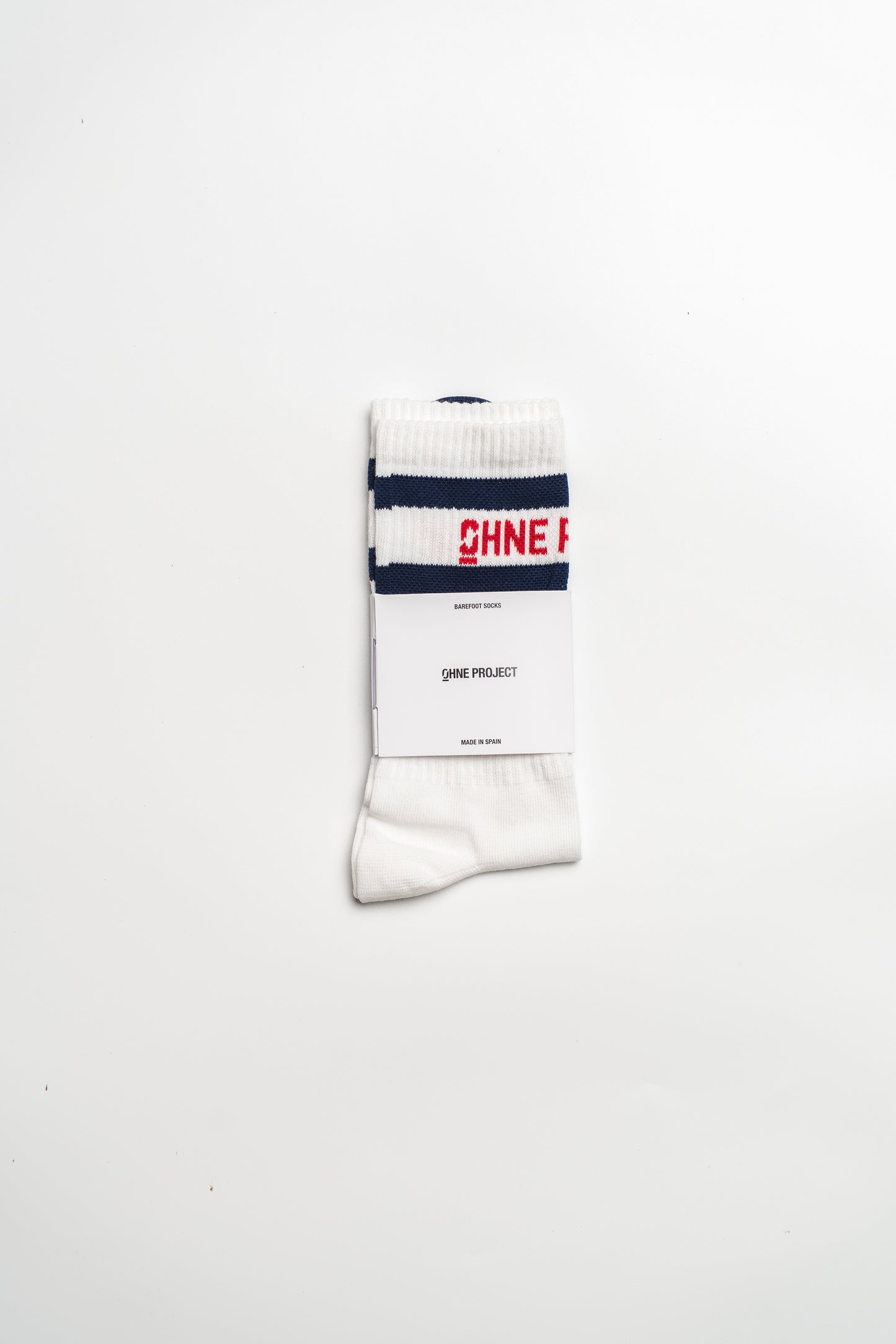 BAREFOOT RETRO SOCKS WHITE / NAVY