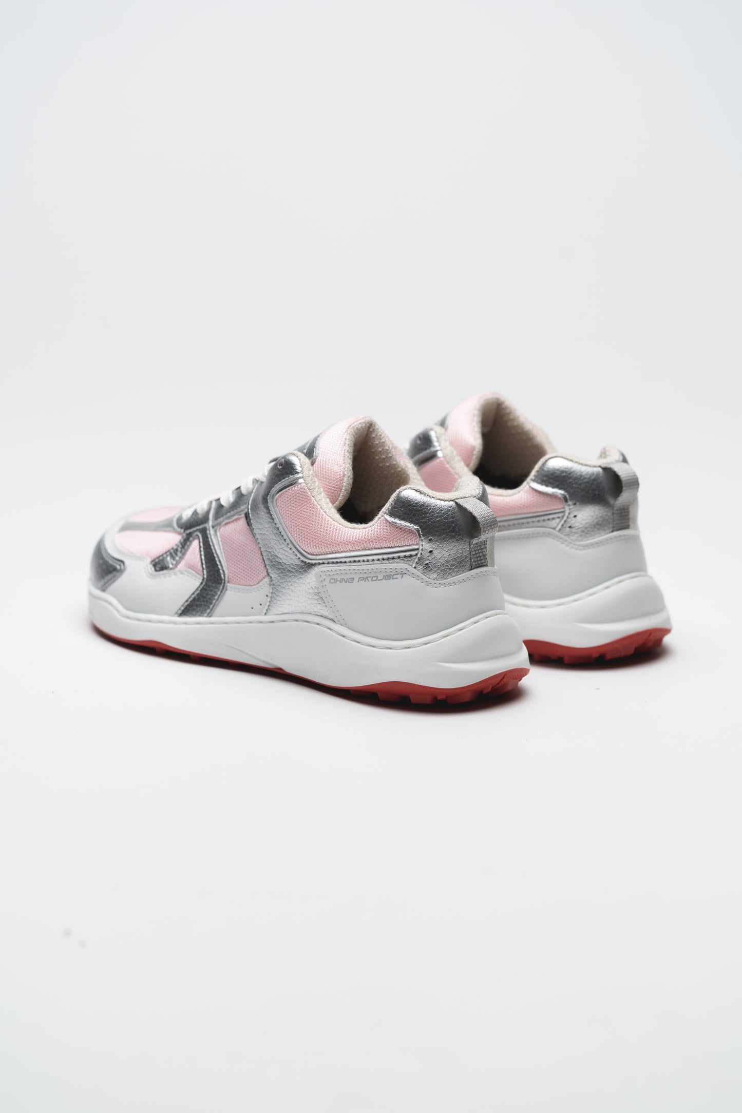 Barfuß Sneaker retro run silver pink Ohne Project Collection Retro Run back