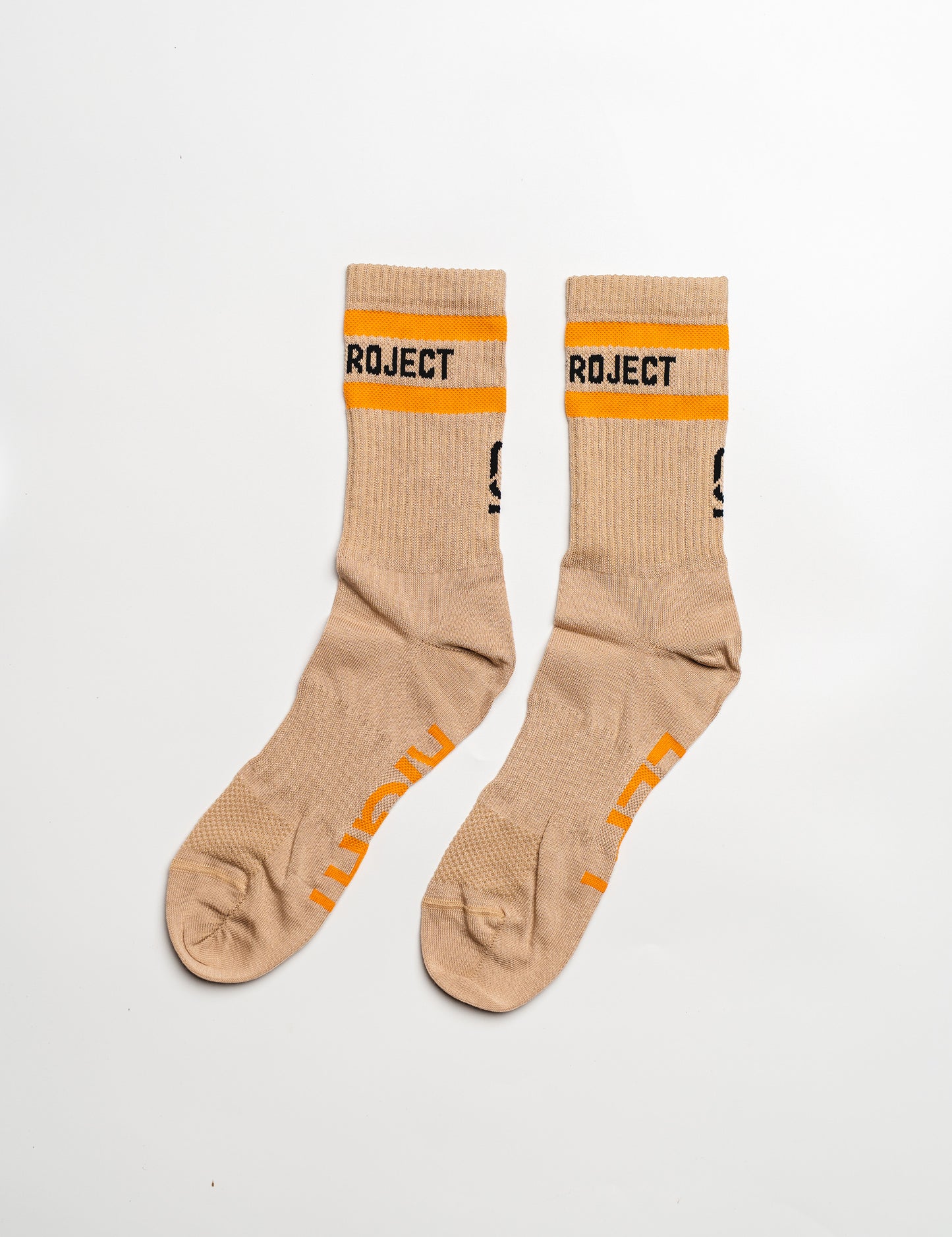 BAREFOOT RETRO SOCKS BEIGE / ORANGE / BLACK