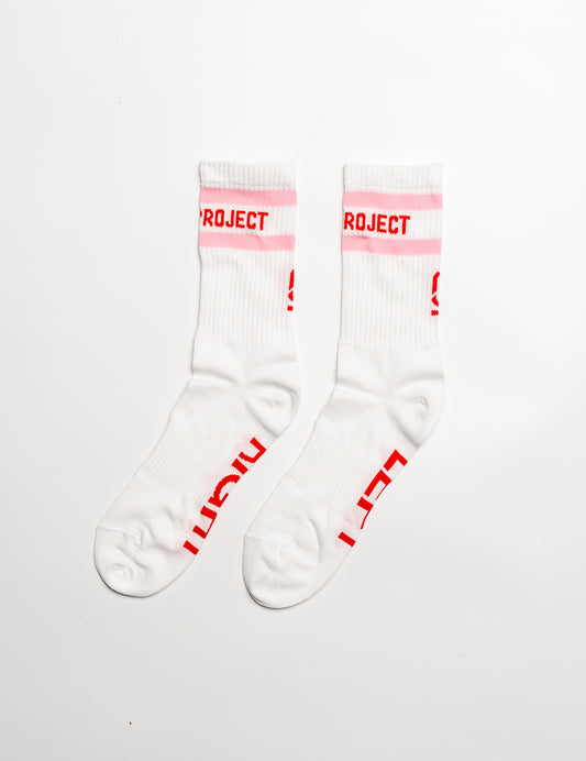 BAREFOOT RETRO SOCKS WHITE / PINK / RED