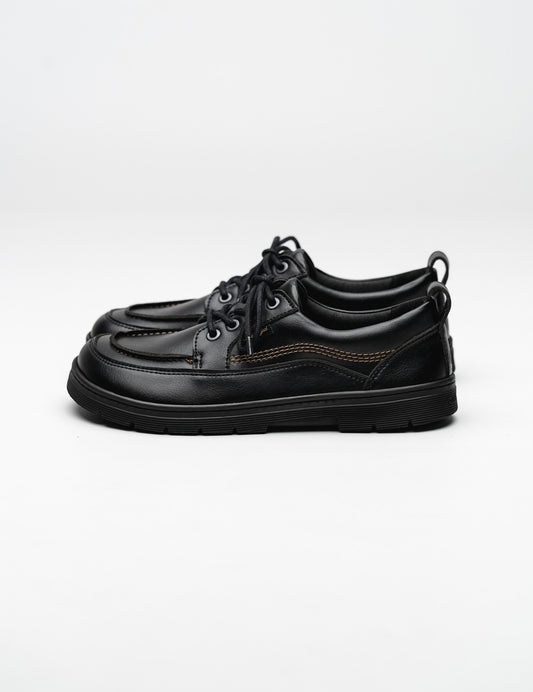 BAREFOOT LACE-UP SHOE AXIS LOW BLACK