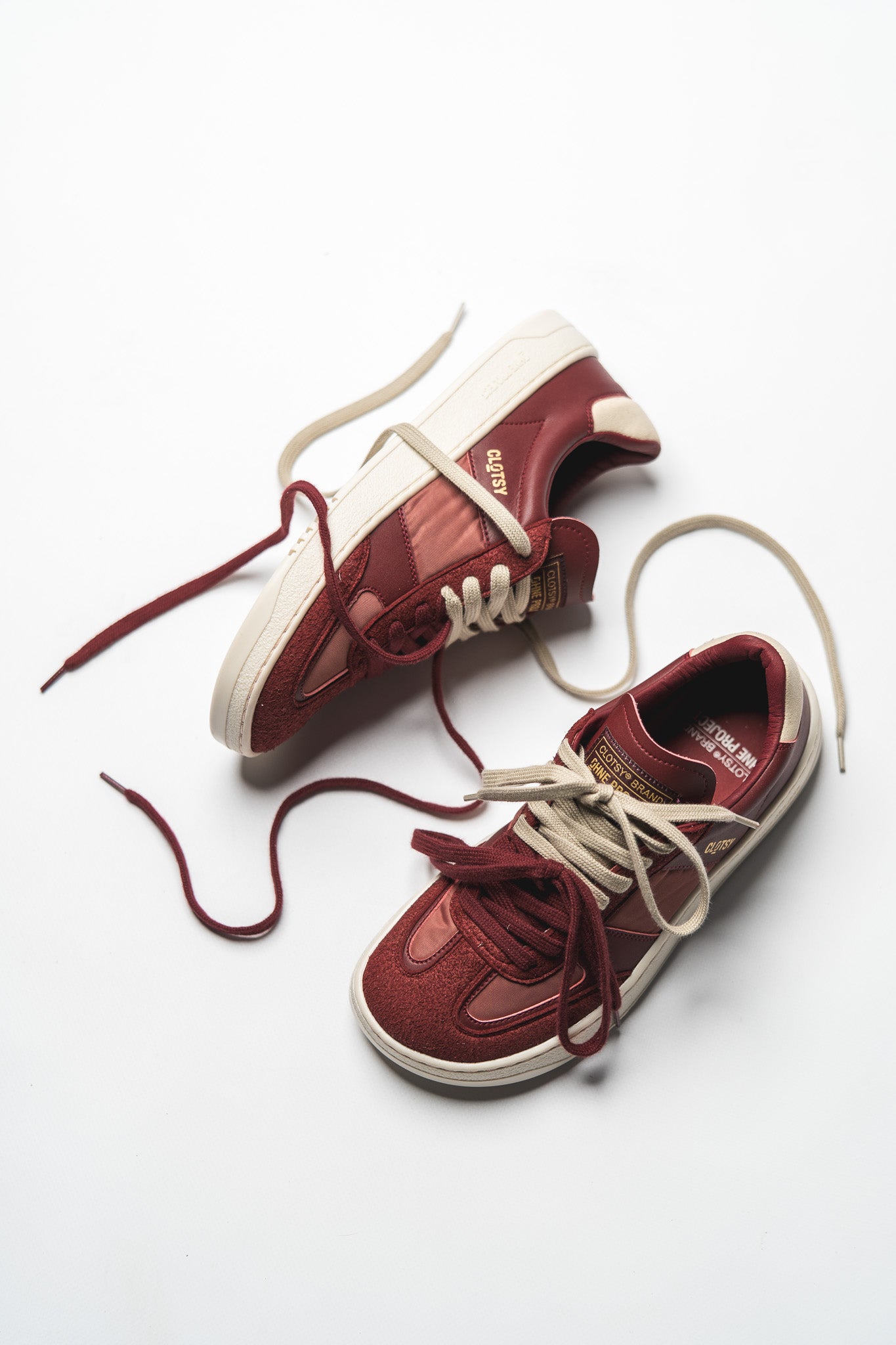 BAREFOOT SNEAKER 070 BURGUNDY OHNE PROJECT x CLOTSY BRAND