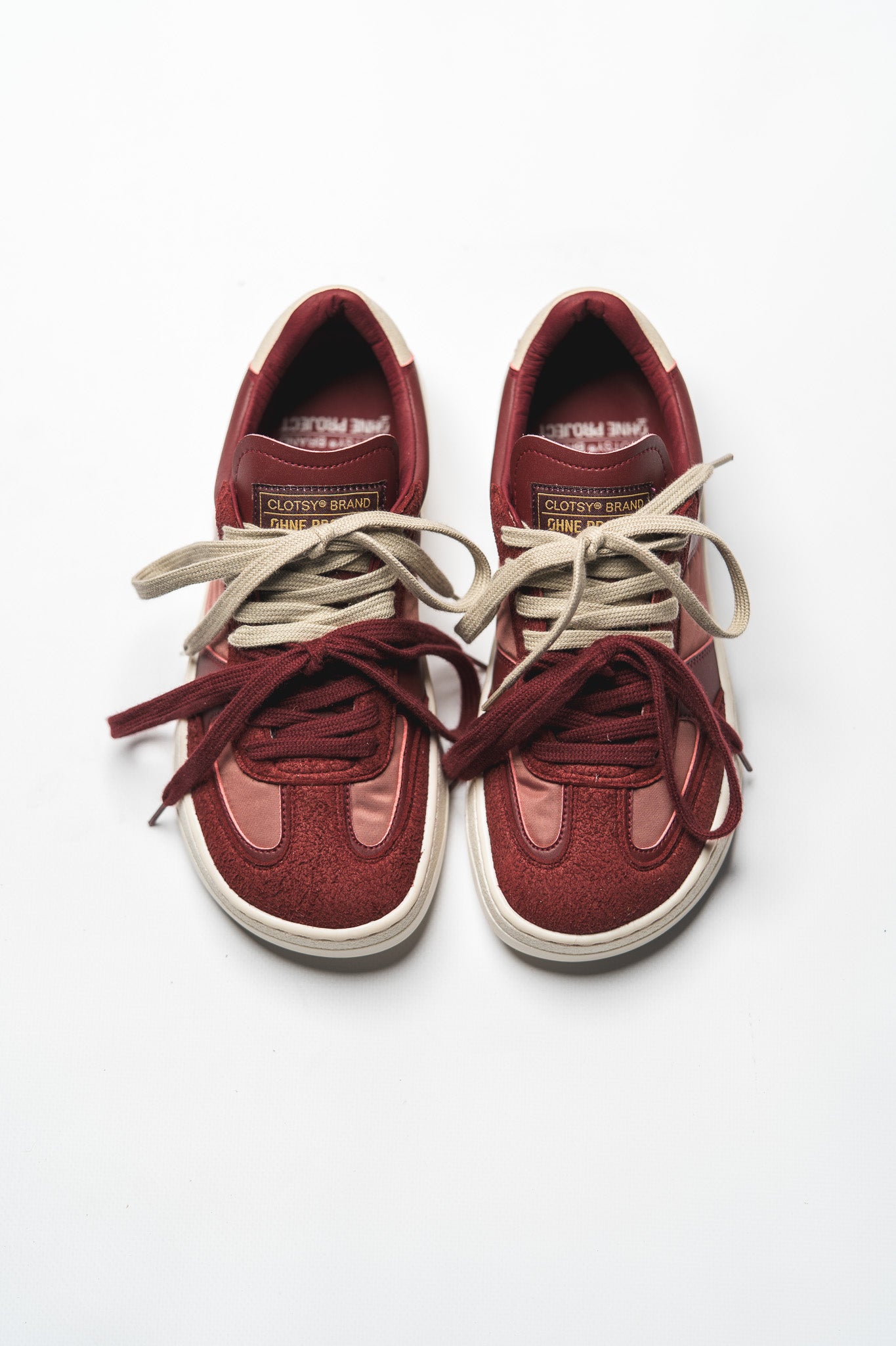 BAREFOOT SNEAKER 070 BURGUNDY OHNE PROJECT x CLOTSY BRAND