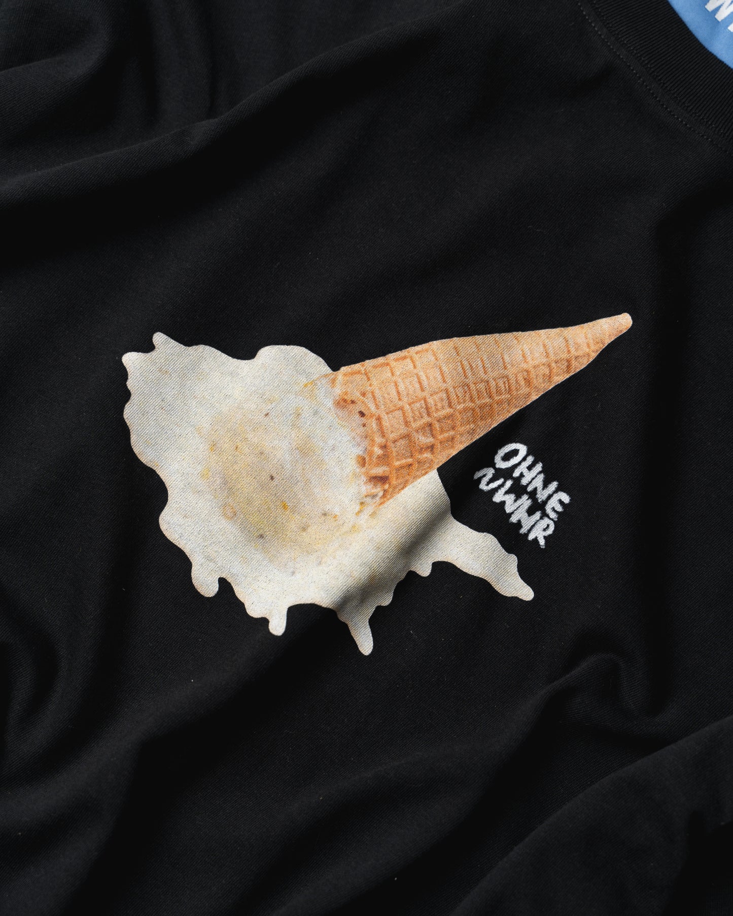black t-shirt Ohne Project x Nowhere - logo view
