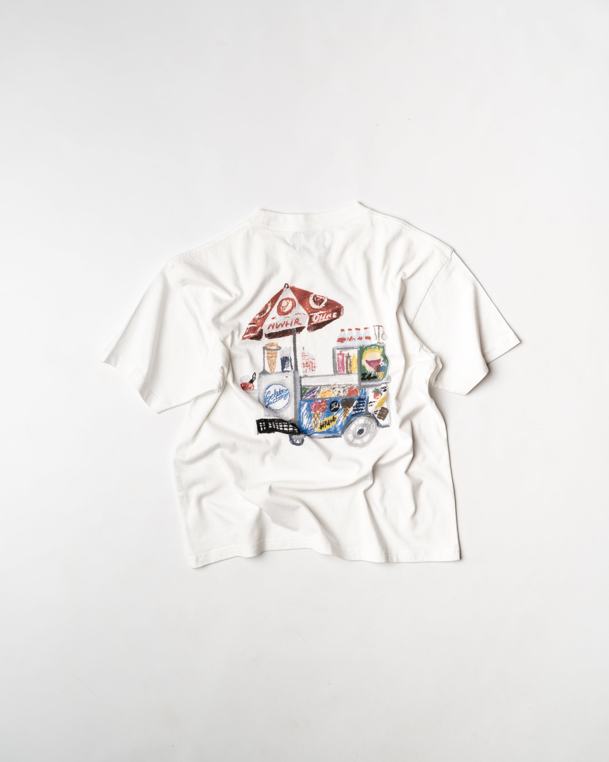 white t-shirt Ohne Project x Nowhere - view of the print