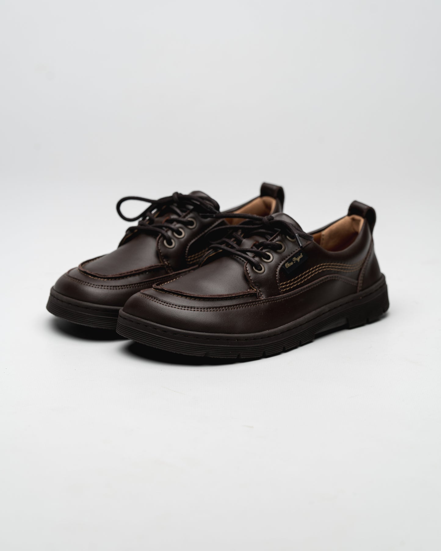 Barefoot lace-up shoe Axis Low Brown Crust Ohne Project full view