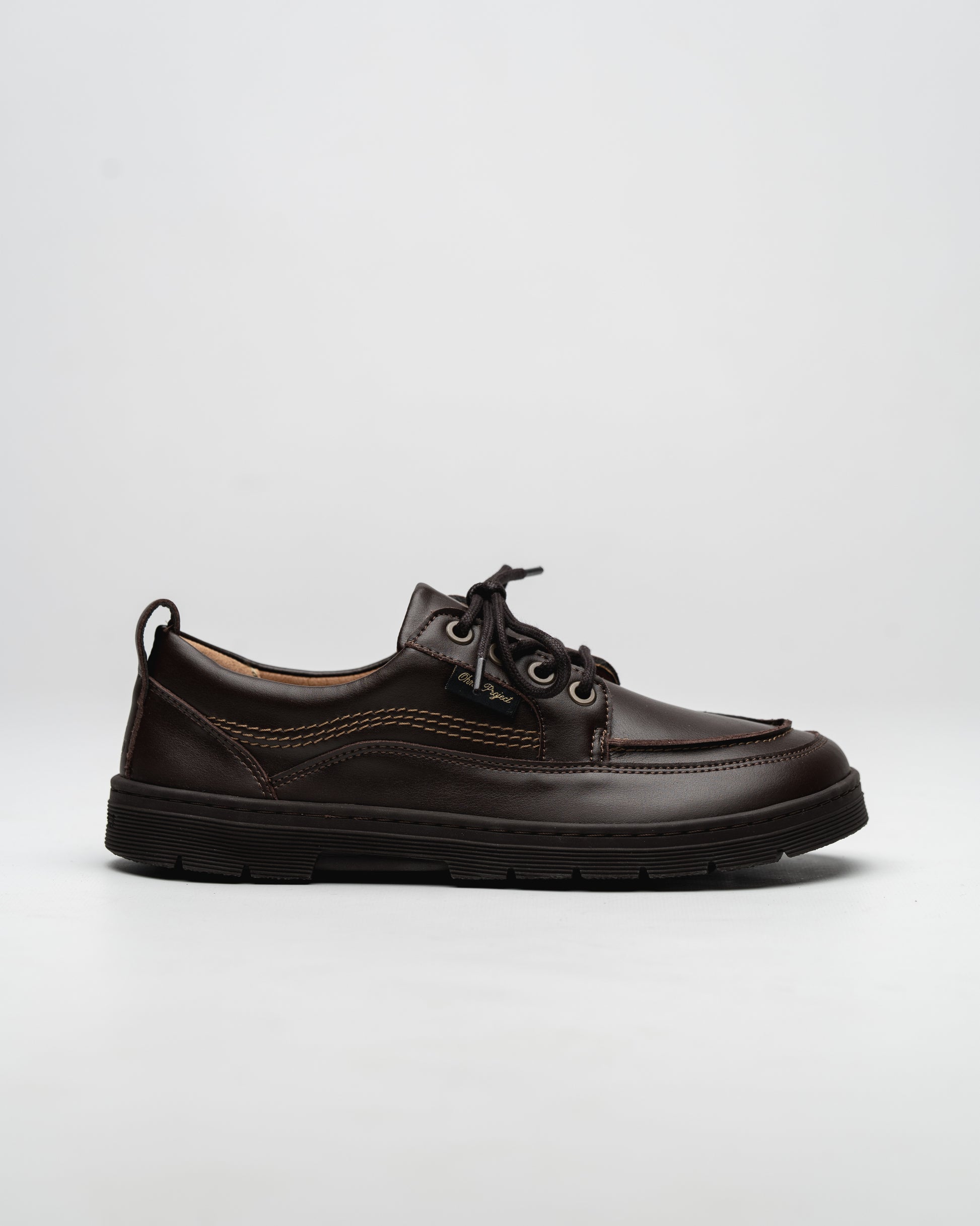 Barefoot lace-up shoe Axis Low Brown Crust Ohne Project sole view