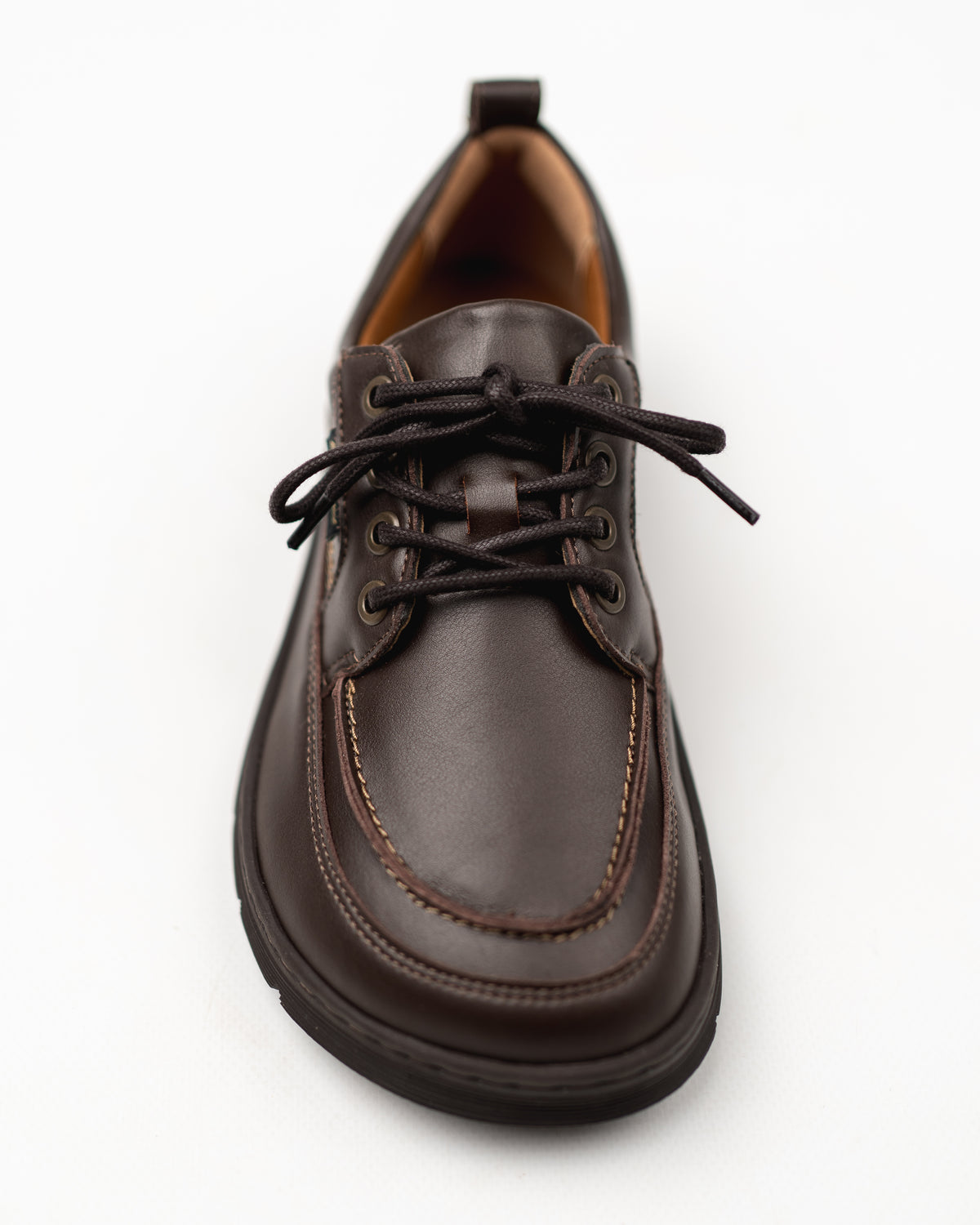 Barefoot lace-up shoe Axis Low Brown Crust Ohne Project toe view