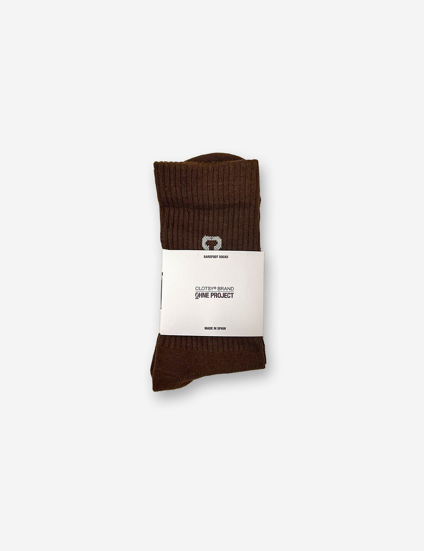 OHNE PROJECT x CLOTSY BRAND BROWN - BAREFOOT SOCKS