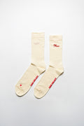 BAREFOOT CLASSIC SOCKS CREAM / RED