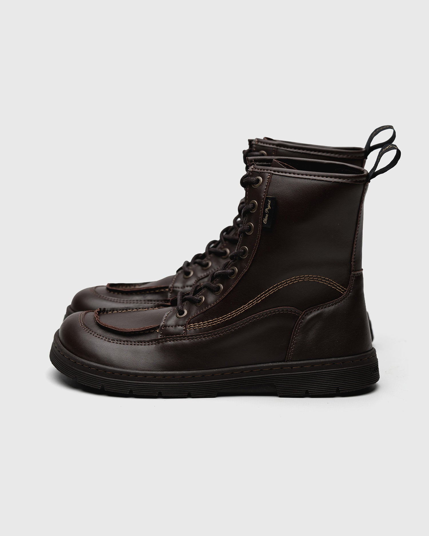 Barefoot Lace-up Boot Axis Brown Crust | OHNE Project