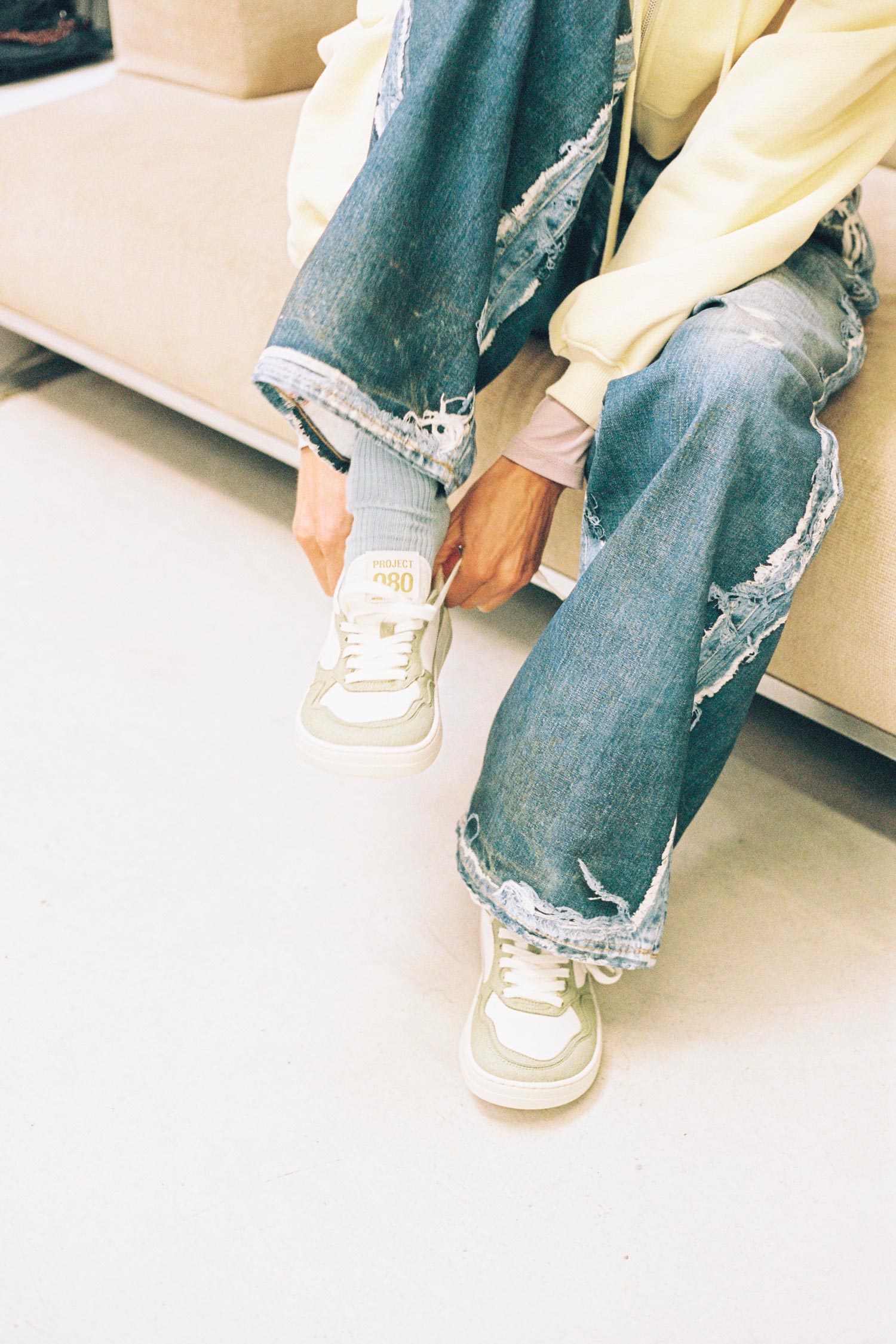 Barefoot Sneaker Project 080 Sulfur - Khaki & White - Ohne Project - 6