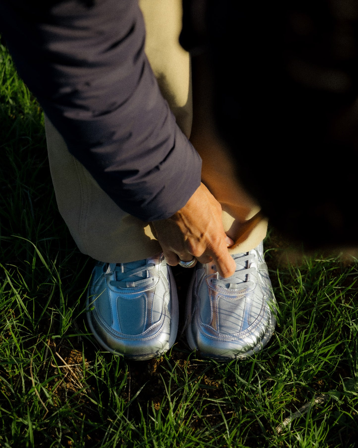 BAREFOOT SNEAKER RETRO RUN FULL SILVER